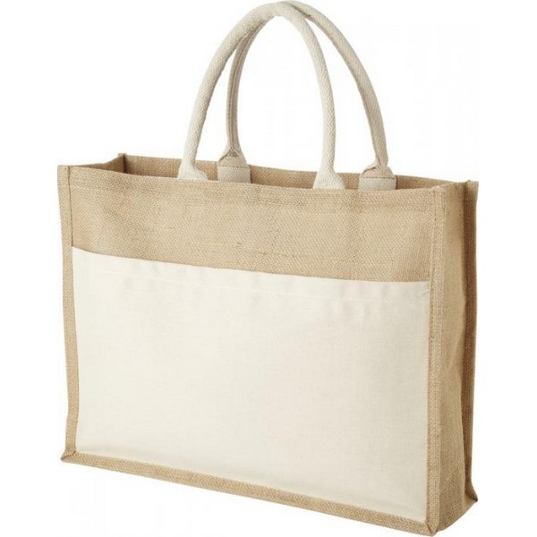 Sac shopping personnalisable en Jute