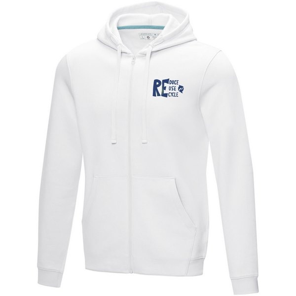 Sweat zip à capuche personnalisable certifié GOTS